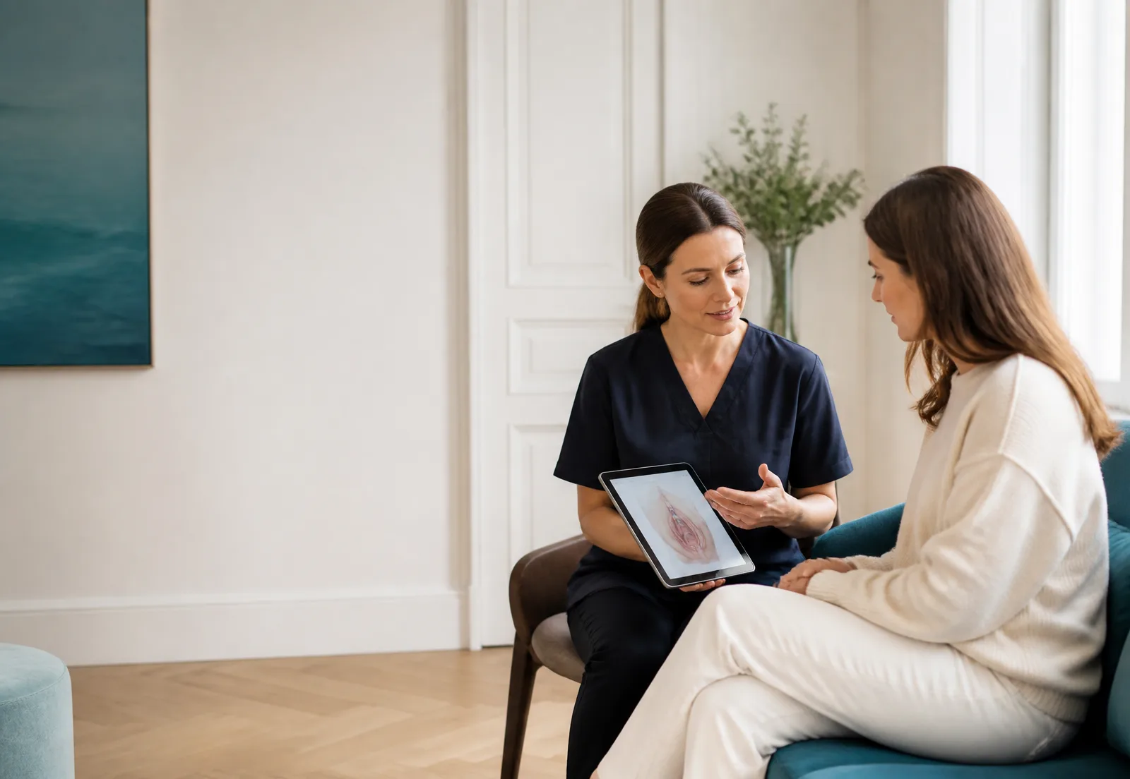 Chirurgin im Beratungsgespräch mit einer Patientin